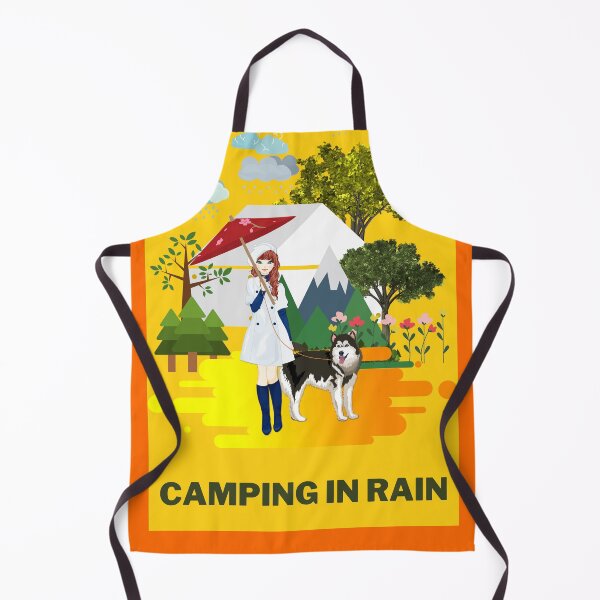 Item preview, Camping in Rain with my dog designed and sold by vidyaroul.