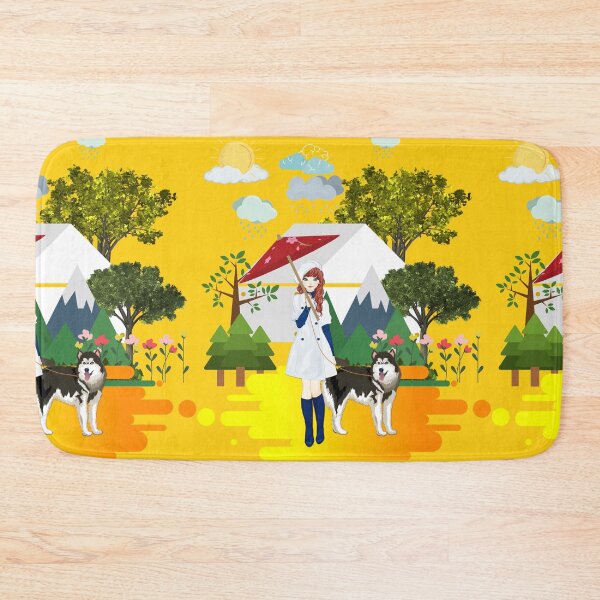Item preview, Camping in Rain with my dog designed and sold by vidyaroul.