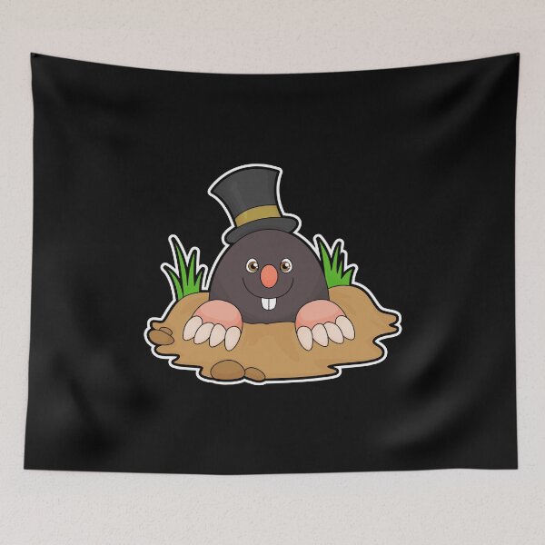 Item preview, Mole with Molehill & Hat designed and sold by Snabdesign84.