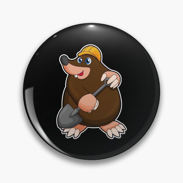 Item preview, Mole with Shovel & Hard hat designed and sold by Snabdesign84.