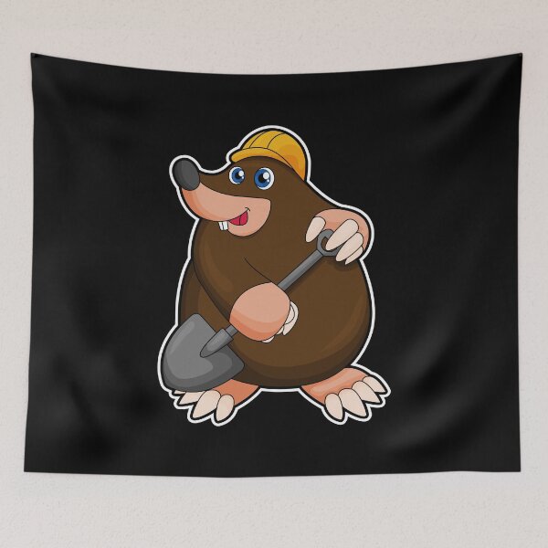 Item preview, Mole with Shovel & Hard hat designed and sold by Snabdesign84.