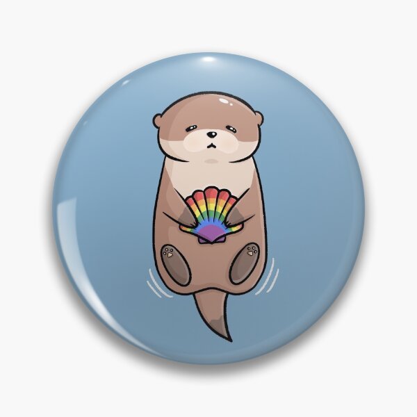 Item preview, Cute Otter Shell Gay Queer Flag Banner LGBTQ designed and sold by Nyn4.