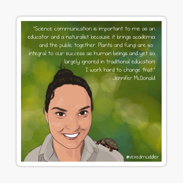 #SciComm100: Jennifer McDonald Sticker