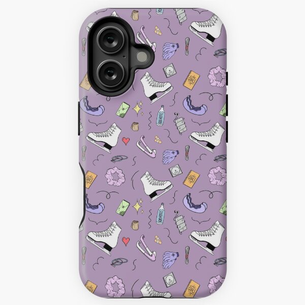 Item preview, Figure Skating Cartoon Pastel Pattern - Lilac designed and sold by IcyScribbles.
