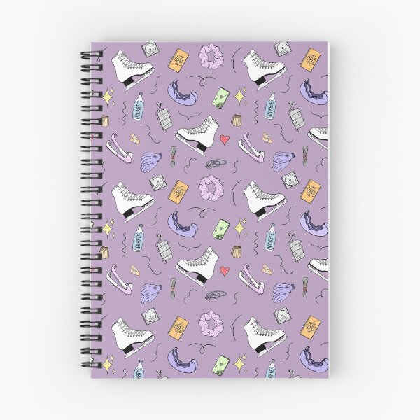 Item preview, Figure Skating Cartoon Pastel Pattern - Lilac designed and sold by IcyScribbles.