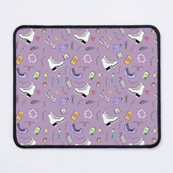 Item preview, Figure Skating Cartoon Pastel Pattern - Lilac designed and sold by IcyScribbles.