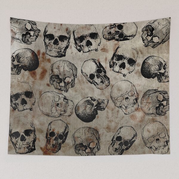 Item preview, Distressed Halloween Vintage Skulls Pattern designed and sold by idovedesign.