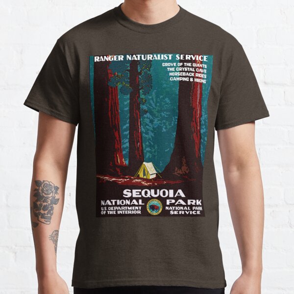 Vintage WPA Camping in Sequoia National Park Classic T-Shirt