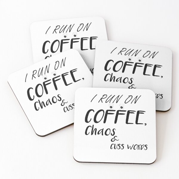 Item preview, I Run On Coffee Chaos Cuss Words designed and sold by dorento07.