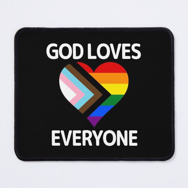 Item preview, God Loves Everyone - Gay Pride Heart for LGBTQ+ Christians, Jews, Muslims designed and sold by CoolArtGeek.
