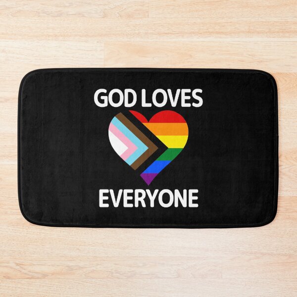 Item preview, God Loves Everyone - Gay Pride Heart for LGBTQ+ Christians, Jews, Muslims designed and sold by CoolArtGeek.