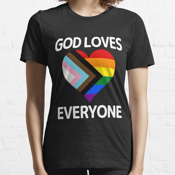 Artikel-Vorschau von God Loves Everyone - Gay Pride Heart for LGBTQ+ Christians, Jews, Muslims, designt und verkauft von CoolArtGeek.