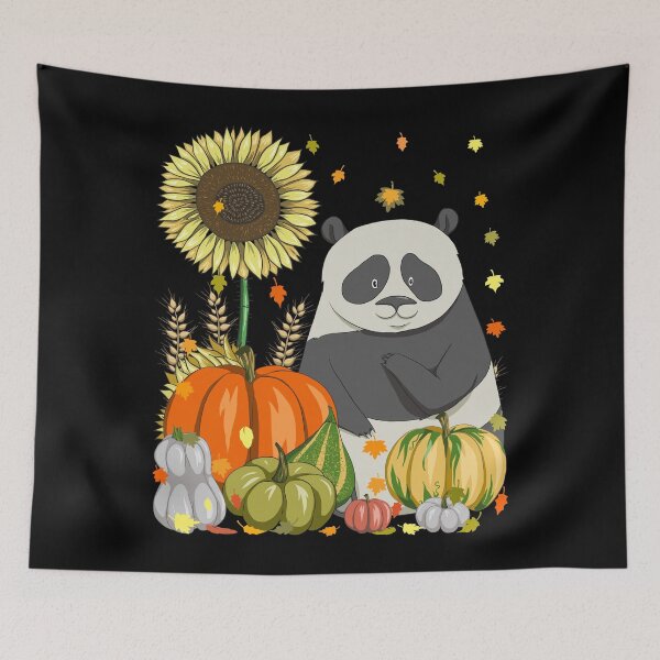 Item preview, Panda Pumpkin - Kawaii Panda Sunflowers Fall Thanksgiving designed and sold by r-silver.