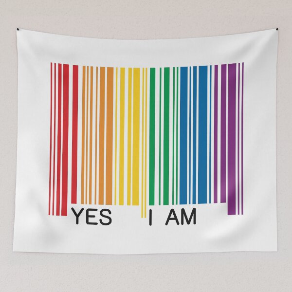 Item preview, LGBTQ Pride Barcode Graphic designed and sold by iscaStudioArt.
