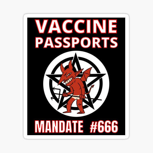 Vaccine Passports Mandate #666 No Vaccine Passports Sticker