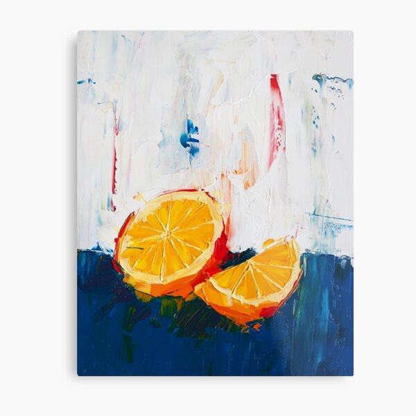 A Simple Orange Metal Print