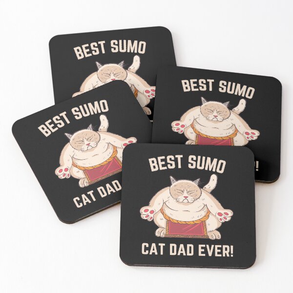 Item preview, Best Sumo Cat Dad Ever designed and sold by Windmill Wildflowers.