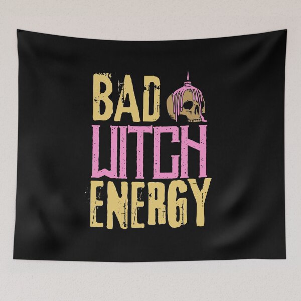 Item preview, Bad Witch Energy Halloween Vintage Grunge Skull and Candle  designed and sold by ACC .