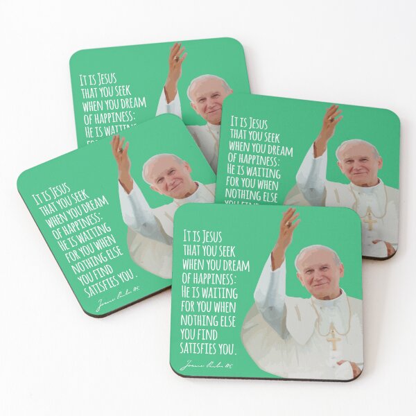 Item preview, Pope John Paul II | Never Ever Give Up On Hope | Saint | Quote | The Holy Father | Gift | Print | Catholic | Poster designed and sold by SmashingInkster.