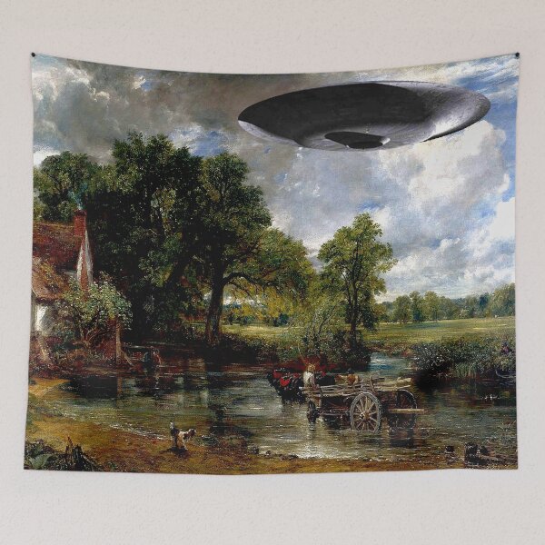 Item preview, The Hay Wain with UFO designed and sold by johnparker007.