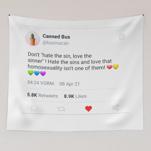 Item preview, Anti religious homophobia post designed and sold by BusInACan.