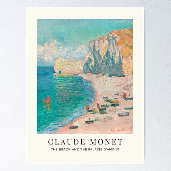Item preview, The Beach and the Falaise D'amont by Claude Monet designed and sold by redoARTstore.