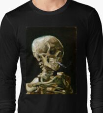 Vincent van Gogh Kopf eines Skeletts mit einer brennenden Zigarette Langarmshirt
