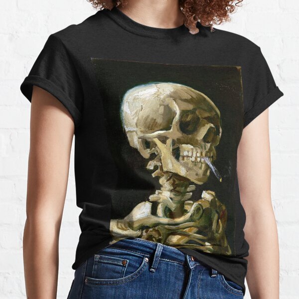 Vincent van Gogh Head of a Skeleton with a Burning Cigarette Classic T-Shirt