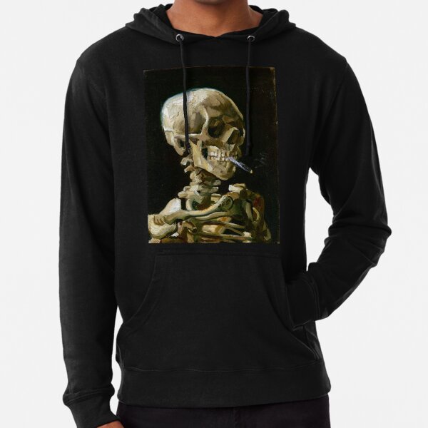 Vincent van Gogh Head of a Skeleton with a Burning Cigarette Lightweight Hoodie
