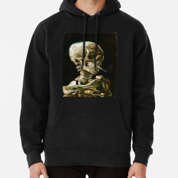 Vincent van Gogh Head of a Skeleton with a Burning Cigarette Pullover Hoodie