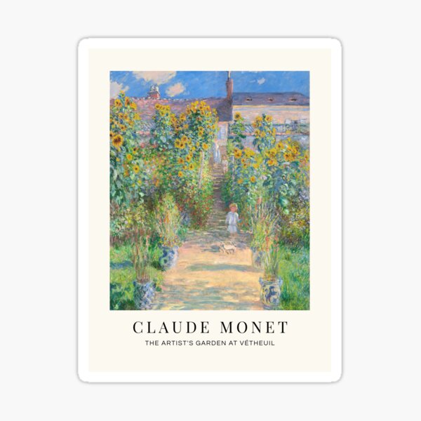 "Der Garten des Künstlers in Vétheuil von Claude Sticker von