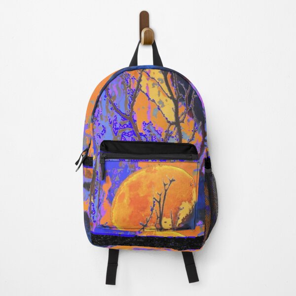 Item preview, BLUE-BLACK SYALIZED CROW ORANGE MOON ABSTRACT designed and sold by sharlesart.