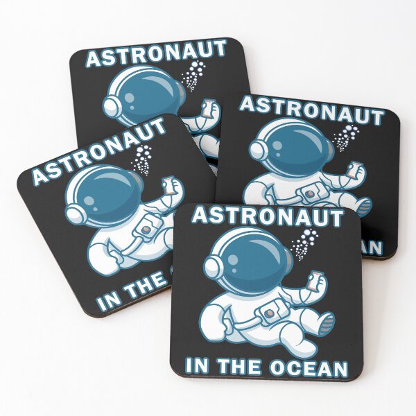 Item preview, Astronaut in the ocean holding phone in deepwater designed and sold by ArtyFiction.