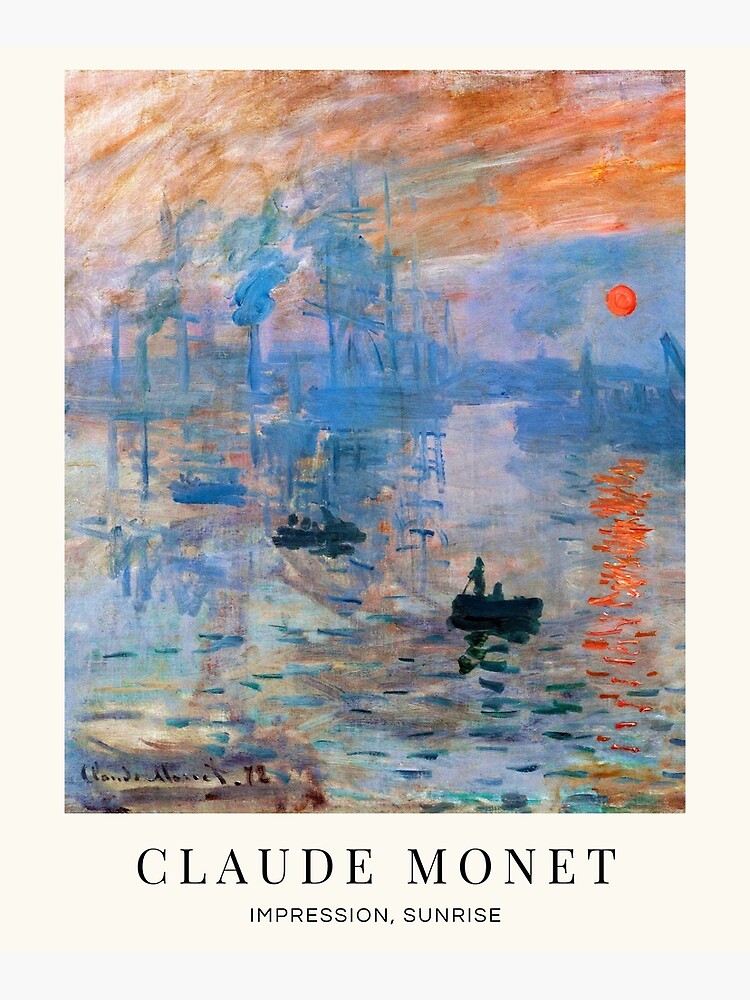 Claude Monet Sunrise Thick Canvas Tote Bag
