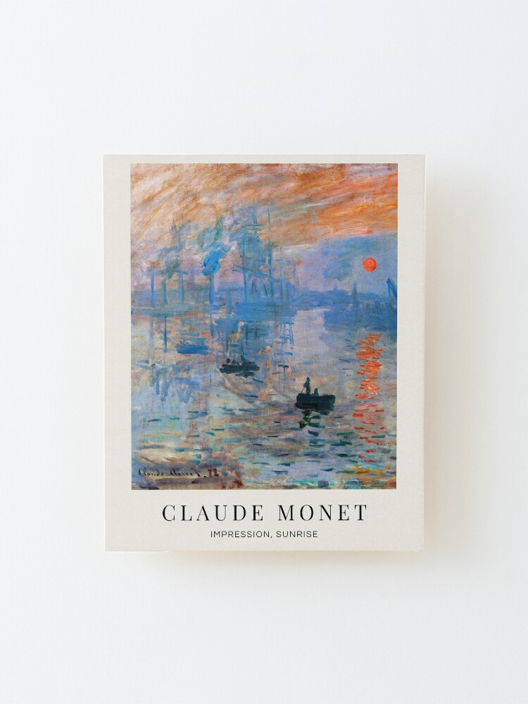 Claude Monet Sunrise Thick Canvas Tote Bag