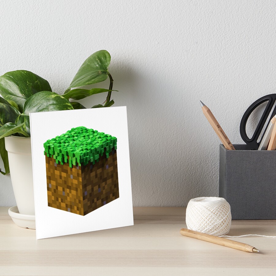 "artistic Minecraft ground blocks" Art Board Print by REVOL Redbubble