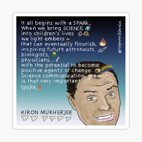 #SciComm100: Kiron Mukherjee Sticker