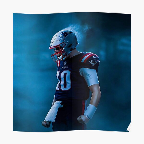 Mac Jones 10 New England Patriots football vintage poster shirt