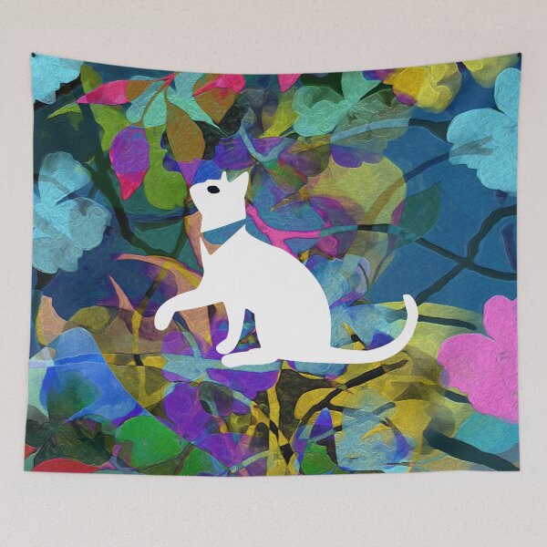 Item preview, Kawaii Adorable Cat with Abstract Pattern, Popoki 809 designed and sold by VinBasis.