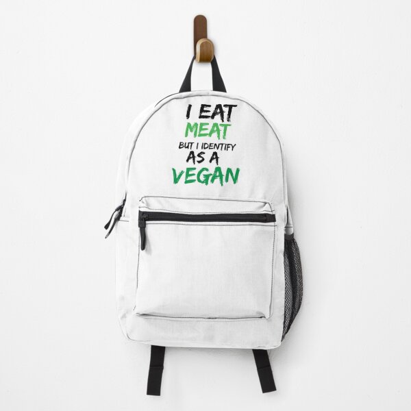 Item preview, i eat meat but i identify as a vegan, vegan protein powder, vegan snacks, vegan food, vegan gifts designed and sold by adjamine.