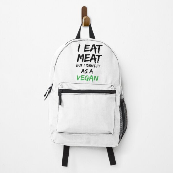 Item preview, i eat meat but i identify as a vegan, vegan protein powder, vegan snacks, vegan food, vegan gifts designed and sold by adjamine.