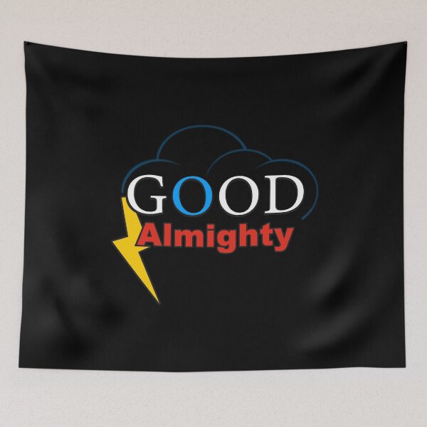 Item preview, Good Almighty or Good God Almighty (play on words) | Logo-Type Design with Clouds and Lightning designed and sold by CupHat-t-shirts.