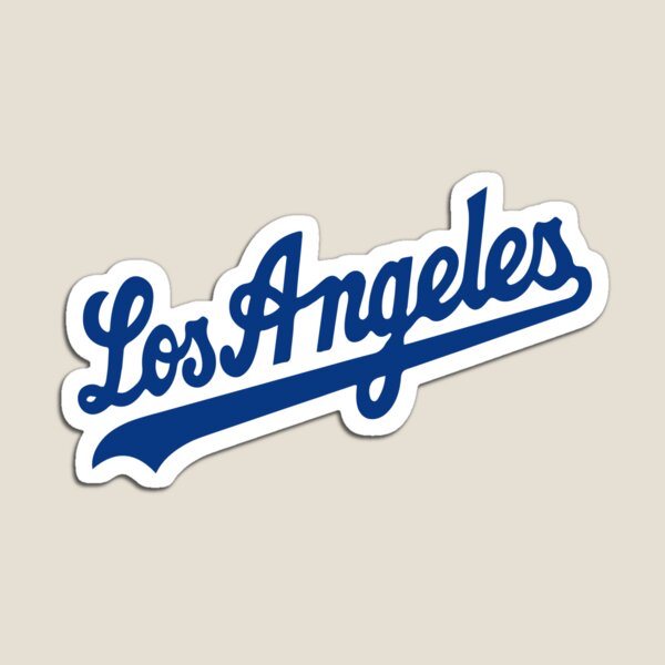Los Angeles Dodgers - LA Dodgers logo & Dodger Stadium Background - MAGNET