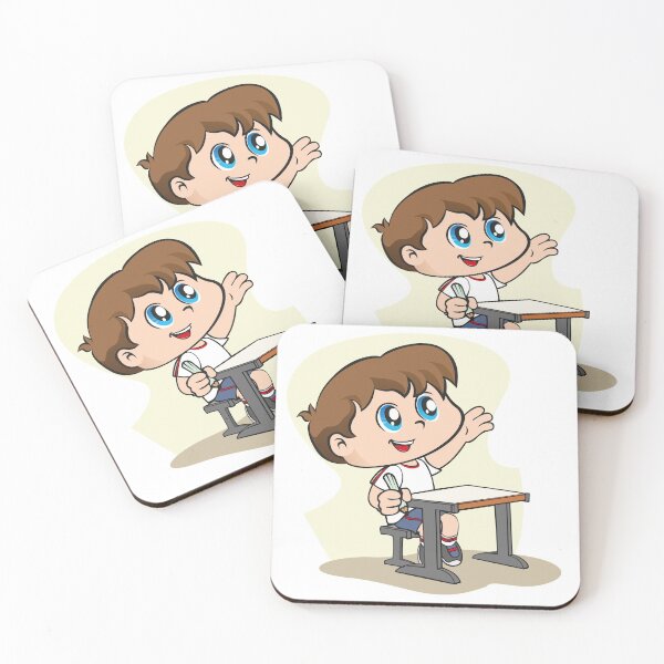 Item preview, Illustration representing a child raising his arm to catch the attention of a teacher designed and sold by LucianoCosmo.