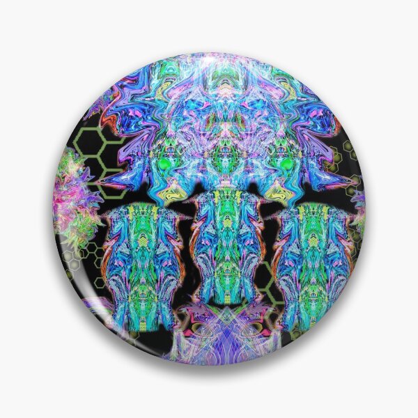 Item preview, Chrome Psy Symmetry Totem (Black) designed and sold by Discordant Dreams Art.