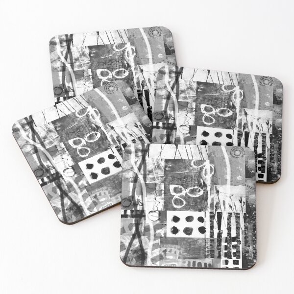 Item preview, Black and White Abstract Collage designed and sold by NancyMerkle.