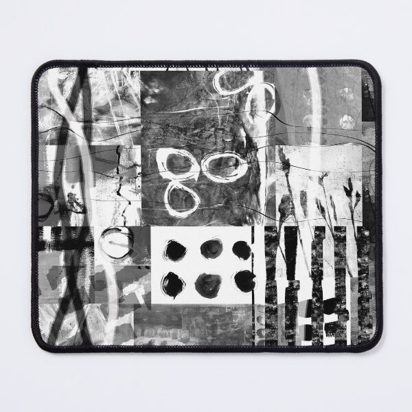 Item preview, Black and White Abstract Collage designed and sold by NancyMerkle.