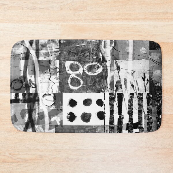 Item preview, Black and White Abstract Collage designed and sold by NancyMerkle.