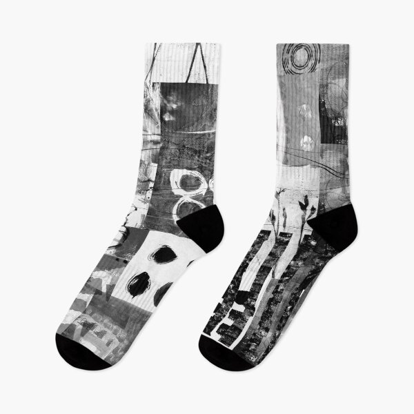 Item preview, Black and White Abstract Collage designed and sold by NancyMerkle.