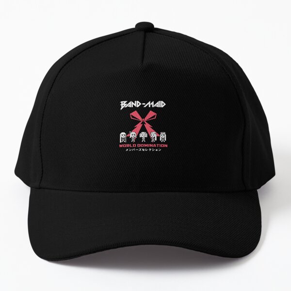 Amazable Band maid-Japanese rock girl group in world domination silhouette design T-Shirt Baseball Cap